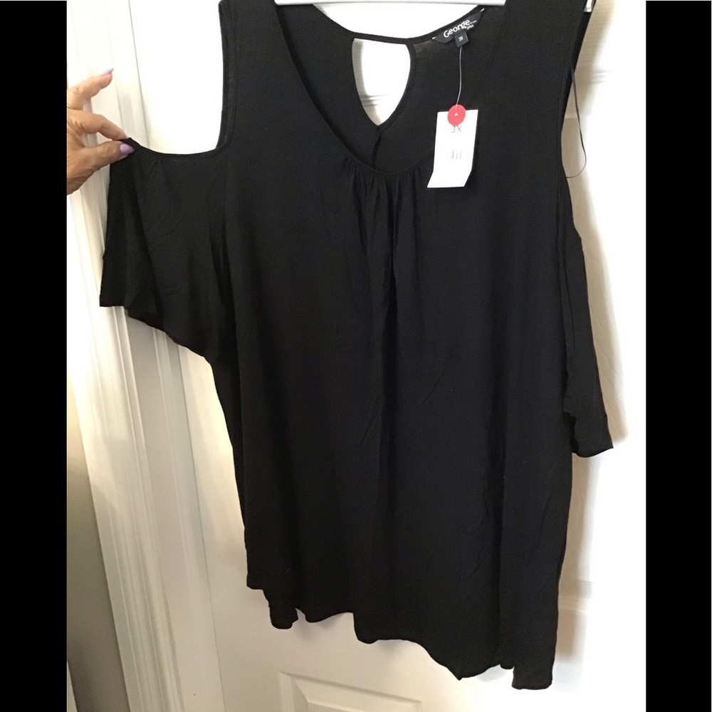 Plus Size George Cold shoulder short sleeve top NWT 🔥2 for $15🔥